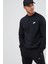 Sportswear Club Crew Standart Kesim Siyah Erkek Sweatshrit 2