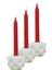 Mumluk Şamdan 3 Adet Tealight ve Ince Mum Uyumlu Prizma Model 1