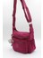 3100 Bordo Krinkıl Kumaş Bordo Kadın Çapraz Omuz Çanta J-87 3100OMUZ 3