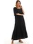 Truvakar Kol Siyah Şile Bezi Uzun Elbise 4