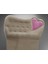 Başlık Kalpli Eko 90 cm Baby Face Kumaş Vizon Pembe Renk Kapitone El Yapım 1