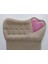 Başlık Kalpli Eko 90 cm Baby Face Kumaş Vizon Pembe Renk Kapitone El Yapım 4