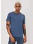 Bisiklet Yaka Indigo Erkek T-Shirt 232 Lcm 242061 Gael Indıgo 2