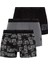Baskılı Pamuklu & Likralı Erkek 3'lü Boxer Set 80338 1