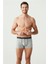 Baskılı Pamuklu ve Likralı Erkek 3'lü Boxer Seti 80336 2