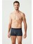 Baskılı Pamuklu & Likralı Erkek Boxer 3'lü Set Lacivert 80307 4