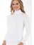 3 Adet, Balıkçı Yaka Uzun Kol T-Shirt %92 Cotton %8 Lycra Beyaz 2