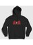 Unisex Siyah Devil Ac Dc Kapüşonlu Sweatshirt 1