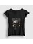 Kadın Siyah Fire Skull Breaking Benjamin T-Shirt 1