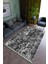 Salon Halısı Modern Gri Yolluk Kaymaz Yuvarlak Oval Kesme Ince Yıkanabilir Halı 1