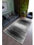 Salon Halısı Modern Siyah Gri Yolluk Kaymaz Yuvarlak Oval Kesme Ince Yıkanabilir Halı 1