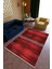 Salon Halısı Spor Bordo Beyaz Yolluk Kaymaz Yuvarlak Oval Kesme Ince Yıkanabilir Halı 1