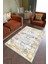 Salon Halısı Otantik Gold Gri Yolluk Kaymaz Yuvarlak Oval Kesme Ince Yıkanabilir Halı 1
