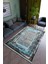 Salon Halısı Modern Mavi Siyah Gri Yolluk Kaymaz Yuvarlak Oval Kesme Ince Yıkanabilir Halı 1