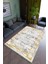 Salon Halısı Modern Gold Gri Yolluk Kaymaz Yuvarlak Oval Kesme Ince Yıkanabilir Halı 1
