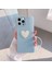 Apple iPhone 13 Pro Kılıf Zebana Kalpli Love Kılıf Açık Mavi 1