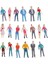 Plastik Boyalı Yolcu Insanları Şekil 3.2-3.7cm Mix Lot Ho Ölçeği Park Için (Yurt Dışından) 2