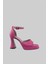 Tek Bantlı Kalın Platform Topuklu Ayakkabı Fuşya10 1