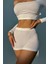 Kadın Beyaz Kaşkorse Bustiyer Boxer İç Çamaşır Takımı 60400 1