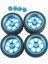4pcs Alüminyum 12MM Altı Hubs Tekerlek Adaptörleri Wltoys Için Kauçuk Lastik ve Metal Mandal (Yurt Dışından) 3