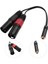 3.5 mm Stereo Dişi - 2x Xlr Erkek Kaliteli Çevirici 20 cm 1
