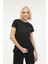 W-SN230 BASIC PES C NECK Siyah Kadın Kısa Kol T-Shirt 1