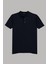 Slim Fit Lacivert Düz Örgü T-Shirt 0HF069421001M 5