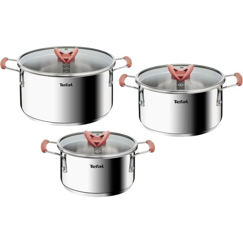 Tefal G720S6 Optispace Çelik Tencere Seti 6 Parça - 2100115981