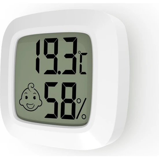 Sevgift Babemini Kompakt Dijital Bebek Odası Termometresi ve Nem Ölçer - Hassas Sıcaklık ve Hava Nem Ölçümü, Kolay Kurulum ve Taşınabilirlik
