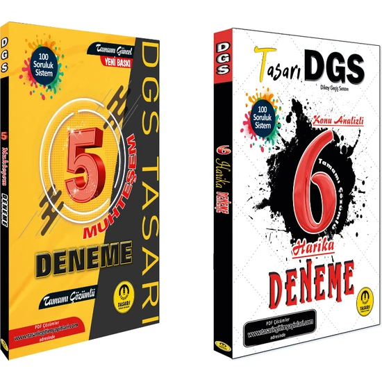 Tasarı Yayınları 2023 DGS -Tasarı Ikili Deneme Seti- 5 Muhteşem+6 Harika Genel Deneme -Tasarı Yayınları