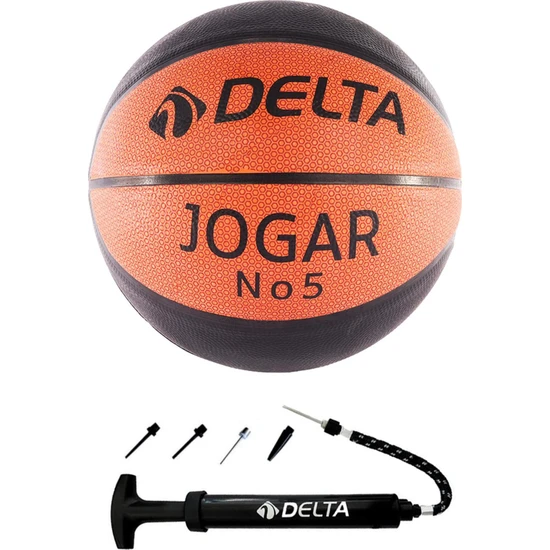 Delta Jogar 5 Numara Dura-Strong Basketbol Topu + Top Pompası