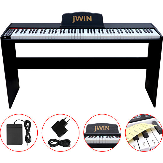 Jwin Sdp-88 Tuş Hassasiyetli 88 Tuşlu Piyano (Siyah)