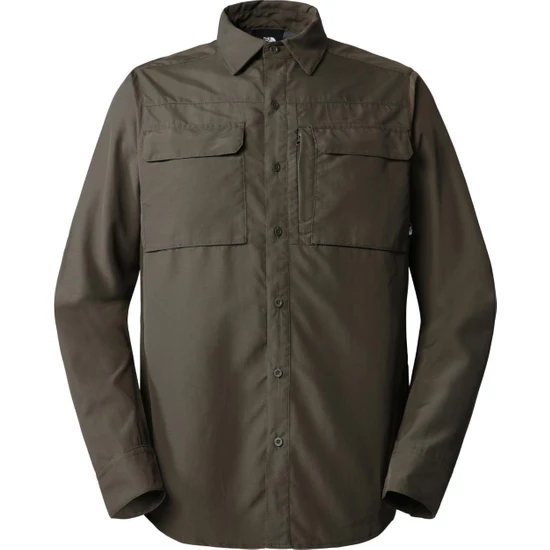 The North Face M L/s Sequoia Shirt Erkek Outdoor Gömlek Haki