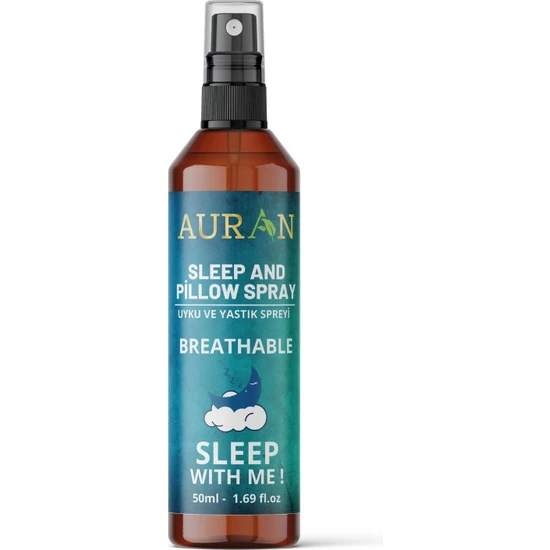Auran  Uyku ve Yastık Spreyi Okaliptus, Nane, Biberiye Rahatlatıcı Uyku ve Dinlenme Spreyi 50 ml