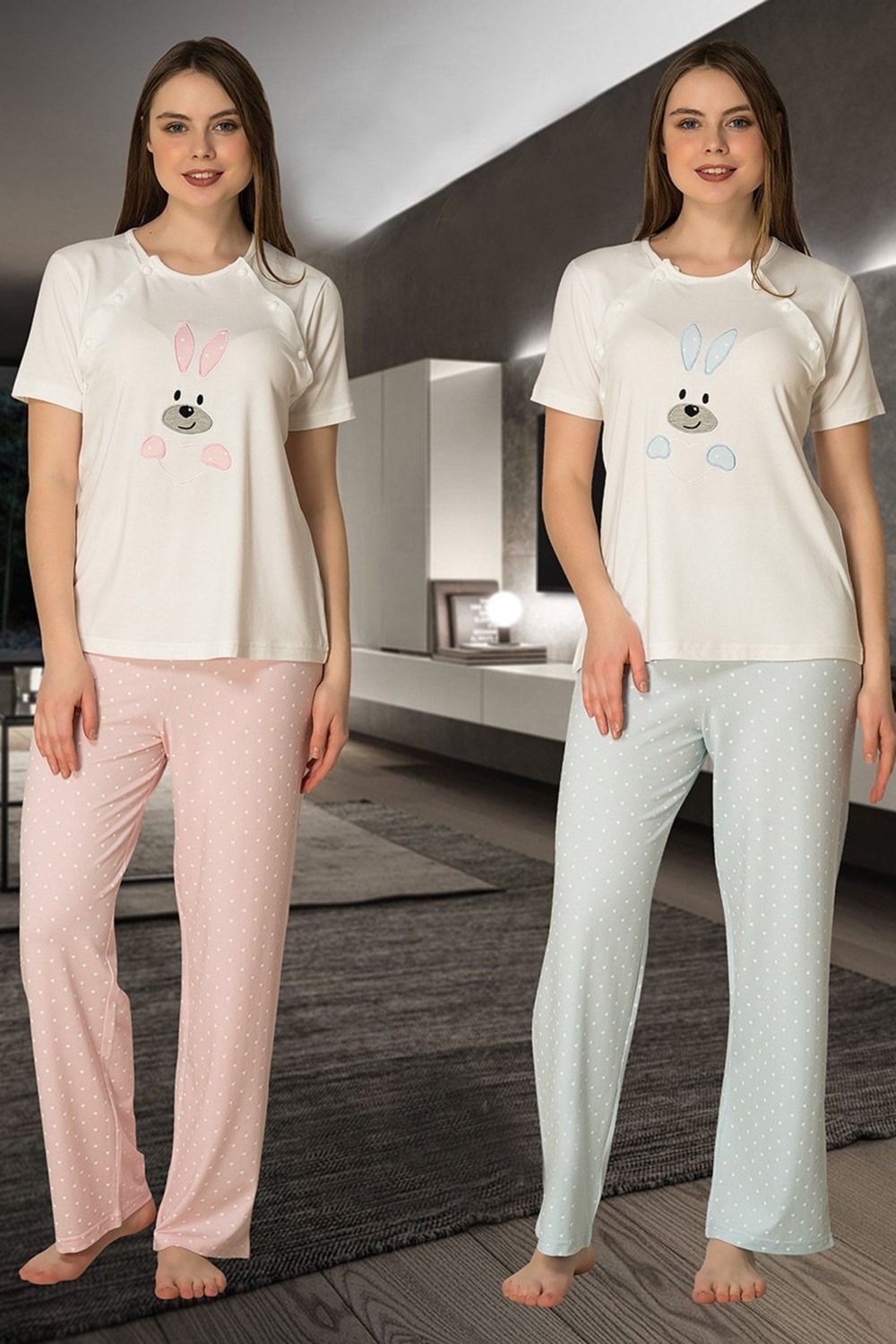 Effort t Kadın Lohusa Pijama Takımı 2074