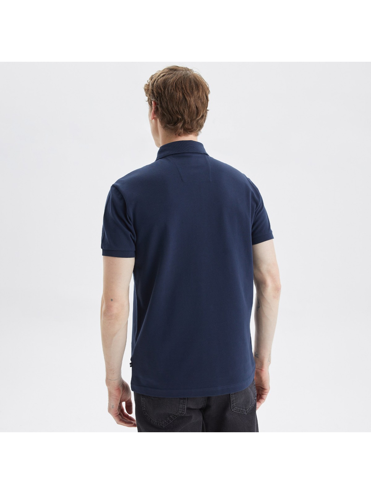 Nautica Erkek Lacivert Slim Fit Kısa Kollu Polo Yaka T-Shirt K35062T.4NV - Görsel 2
