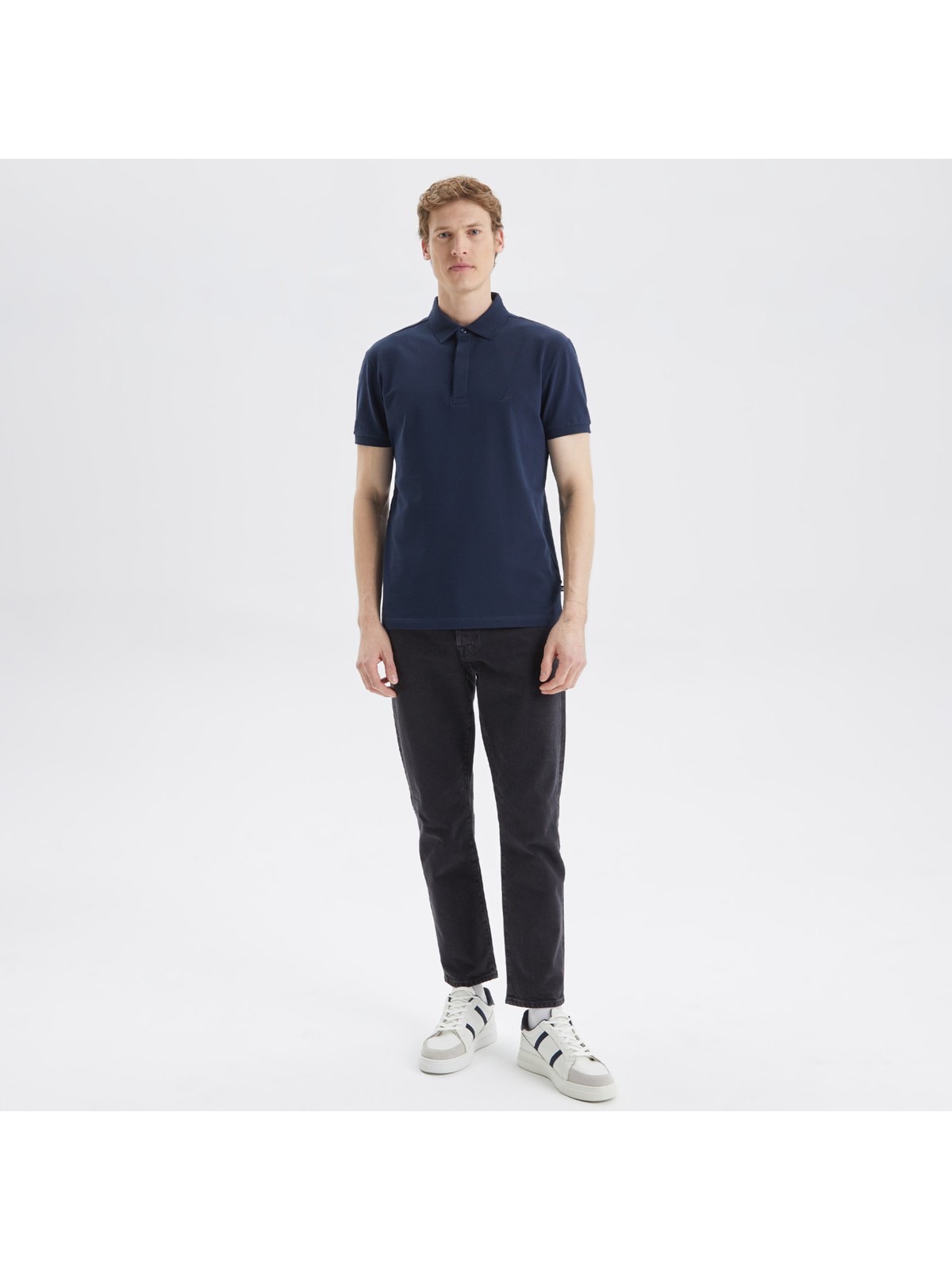 Nautica Erkek Lacivert Slim Fit Kısa Kollu Polo Yaka T-Shirt K35062T.4NV - Görsel 3