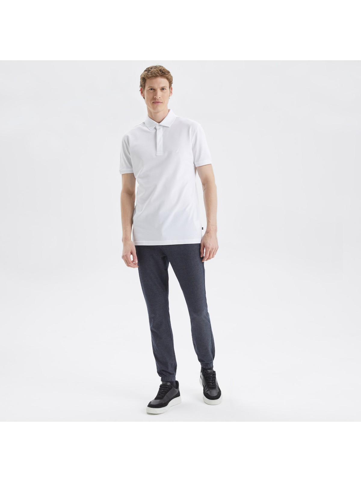 Nautica Erkek Beyaz Slim Fit Kısa Kollu Polo Yaka T-Shirt K35062T.1BW - Görsel 3