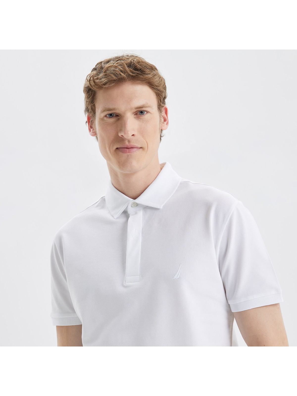 Nautica Erkek Beyaz Slim Fit Kısa Kollu Polo Yaka T-Shirt K35062T.1BW - Görsel 4