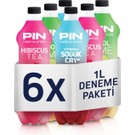 Pin Hibiskus & Pin Cool Lime & Pin Şeftali Aromalı Soğuk Çay Deneme Paketi - 6 Adet x 1 Litre
