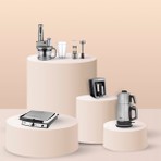 Fakir Crystal Set Mutfak Aletleri BPA Free Paslanmaz Çelik Ergonomik Kullanım Silver Stone