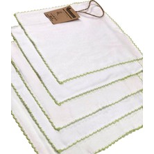 Neocotton Çift Katlı Nostalji Oyalı Pamuklu 5'li Kutulu Bebek Bakım Mendili (22X22 Cm)