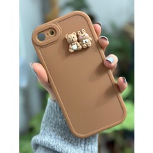 Go Aksesuar Iphone 7 - 8 - Se 2020 Uyumlu Kılıf Toz ve Çizilmelere Karşı Koruma Sağlayan Kahverengi Silikon