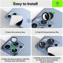Go Aksesuar Iphone 14 Pro ve 14 Promax Birebir Uyumlu Kamera Lens Koruyucu Cam