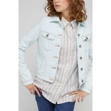 Lee Trucker Regular Fit Normal Kesim Açık Mavi Jean Kot Ceket
