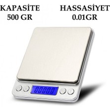 Xnews Dijital Hassas Terazi Tartı 500 Gr./0.01 Gr. I-2000