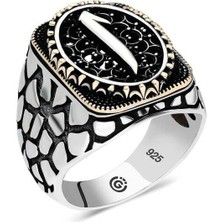 Stil Love Gümüş Elif Oval Erkek Yüzük