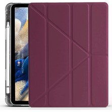 Novstrap Samsung Galaxy Tab A8 10.5 SM-X200 X205 X207 Uyumlu Kılıf Smart Kalem Bölmeli Trifold Stand