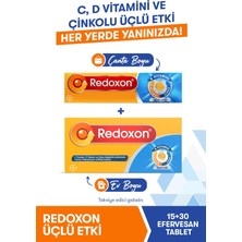 Redoxon Üçlü Etki 15+30 Efervesan Tablet I 1000 Mg C Vitamini, D Vitamini Ve Çinko Içeren Takviye Edici