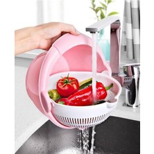 Hobby Life Aqua Hazneli Dönerli Süzgeç Büyük Makarna Süzgeci